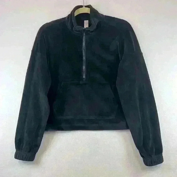 90 Degree by Reflex Jacket Black Women Size Small Full Zip Velvety Fleece - Picture 1 of 7